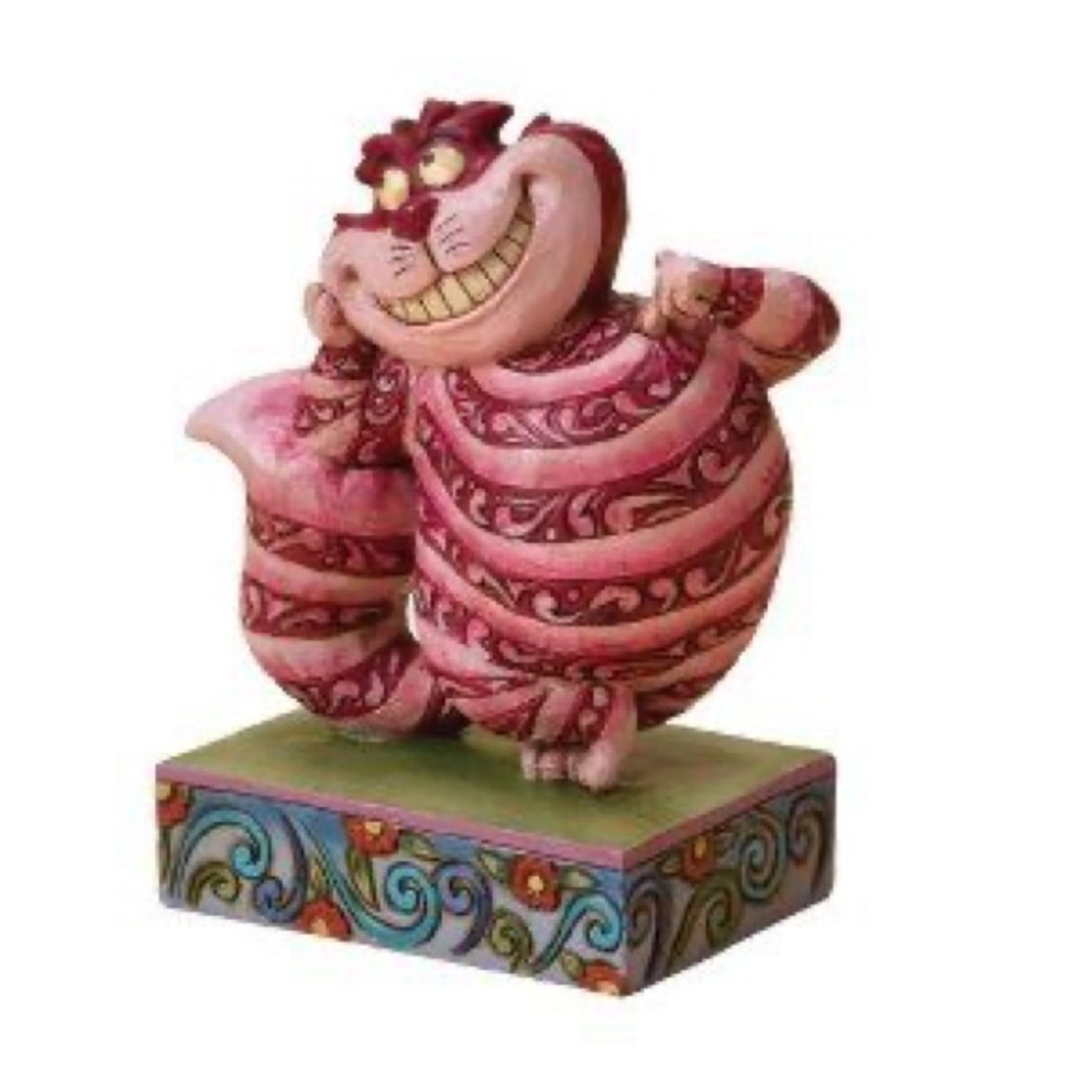 💎RARE💎Discontinued Ltd Edition Jim Shore-Walt Disney Carved Cheshire Cat Figure